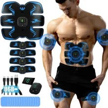 Power ABS Stimulator 2025 - ABS + Arms + Legs + 10 Gel Pads - Blue [Limited Edition]